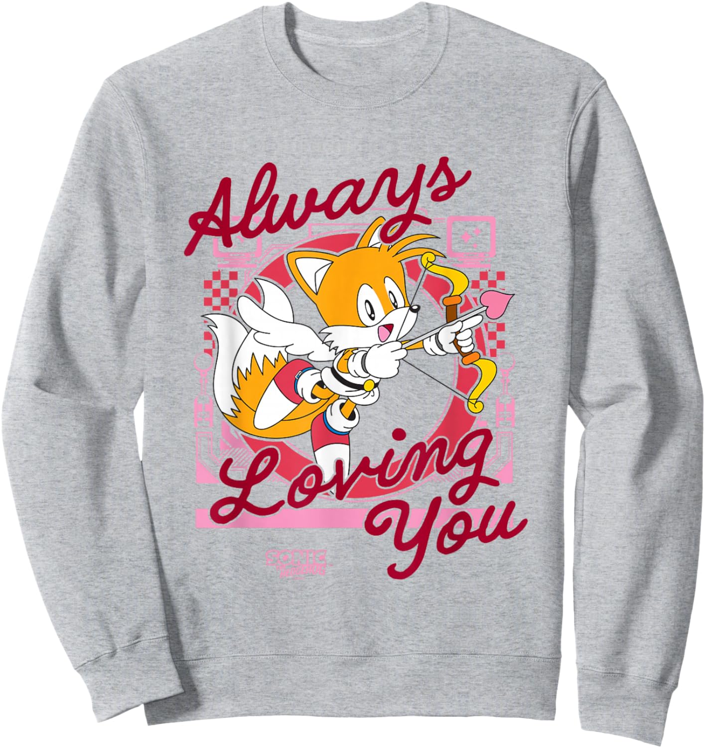 Sonic The Hedgehog Valentine's Day Miles Always Loving You Sweatshirt - Sweatshirt | Ash