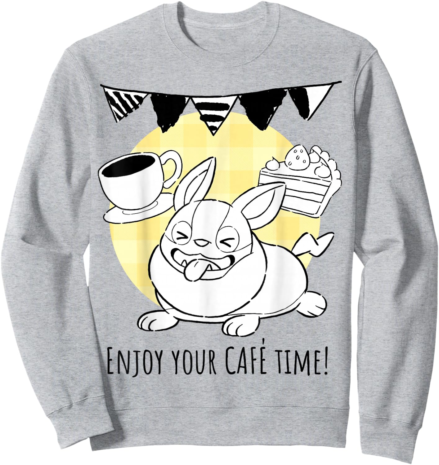 Pokémon - Yamper Enjoy Your Cafe Time Coffee Dessert Sweatshirt - Sweatshirt | Ash