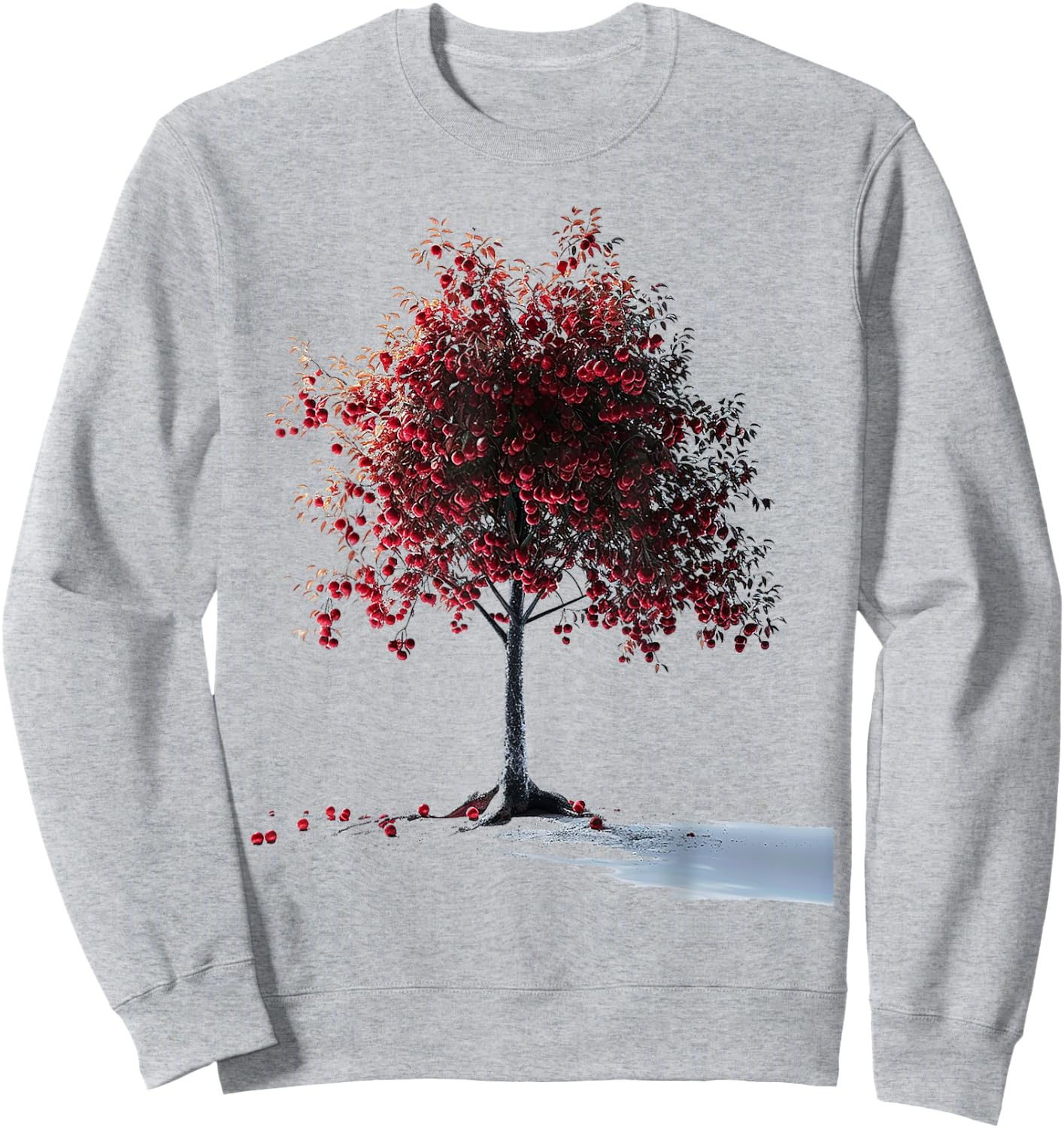 Tree Abstract Graphic Nature Artwork Drawing Tree Sweatshirt - Sweatshirt | Ash