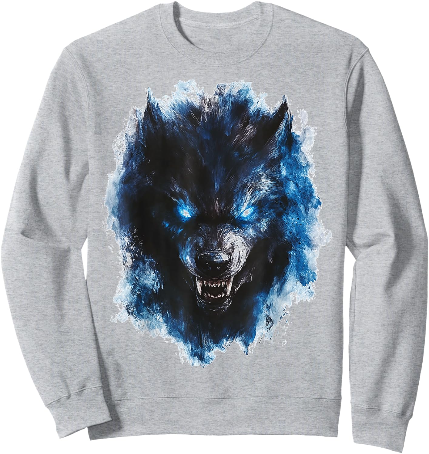 Werewolf Mythical Graphic Fantasy Artwork Werewolf Sweatshirt - Sweatshirt | Ash