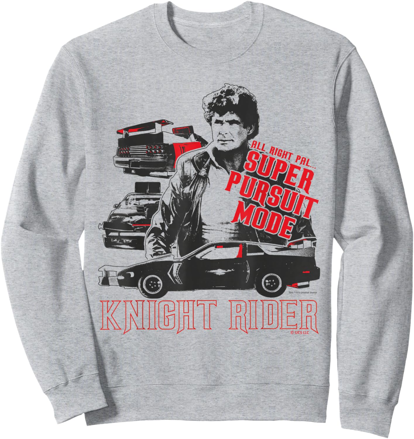 Knight Rider Super Pursuit Mode All Right Pal Sweatshirt - Sweatshirt | Ash