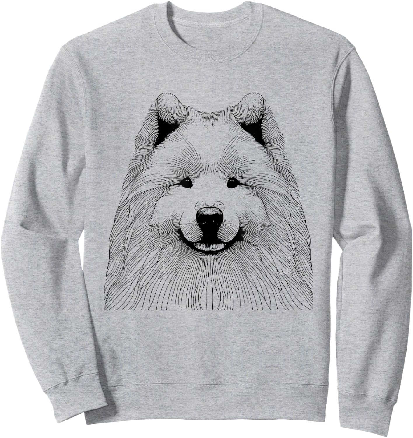 Dog Fingerprint - Samoyed Dad Mom Women Sweatshirt - Sweatshirt | Ash