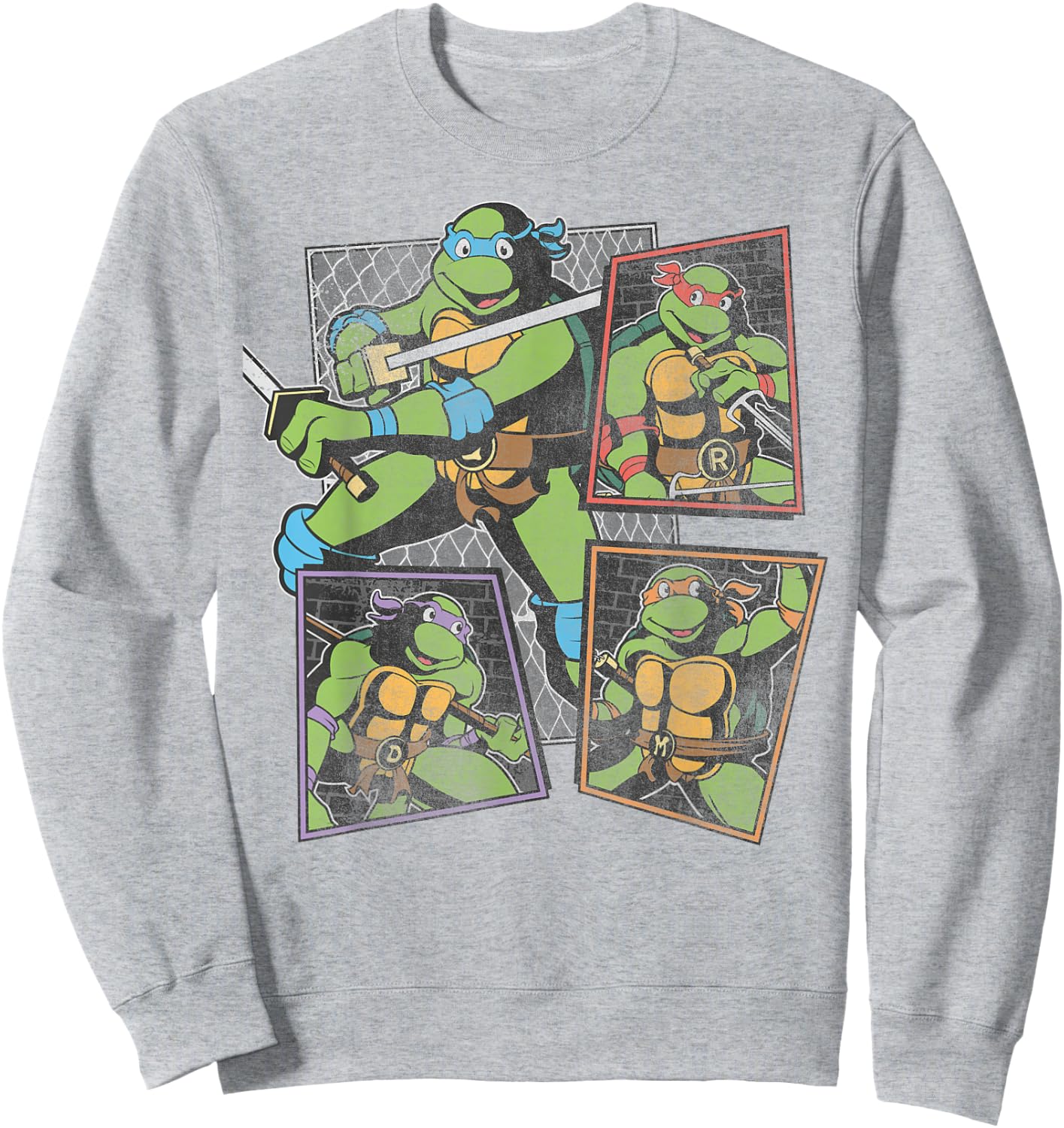 Teenage Mutant Ninja Turtles Character Panel Sweatshirt - Sweatshirt | Ash