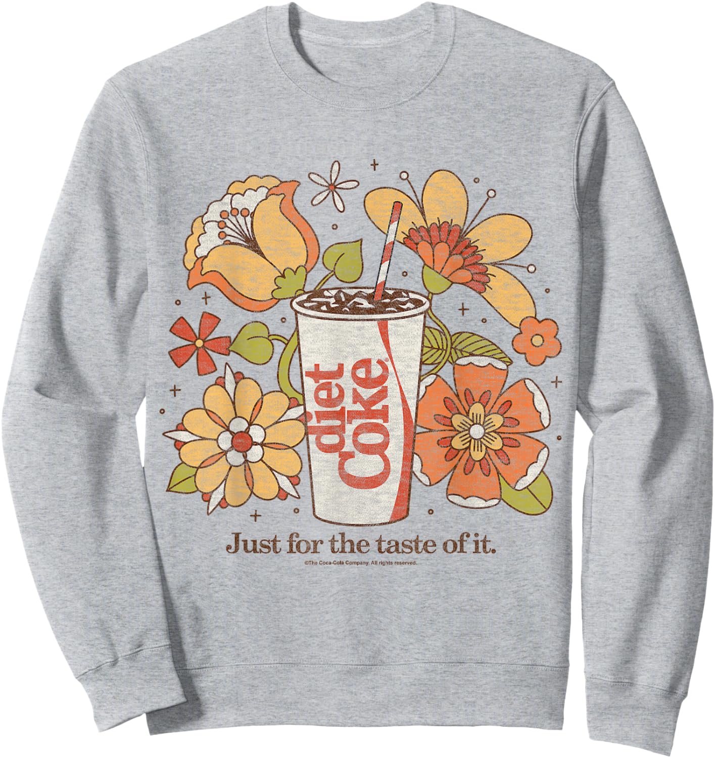 Coca-Cola - Diet Coke Just For The Taste Of It Retro Flowers Sweatshirt - Sweatshirt | Ash