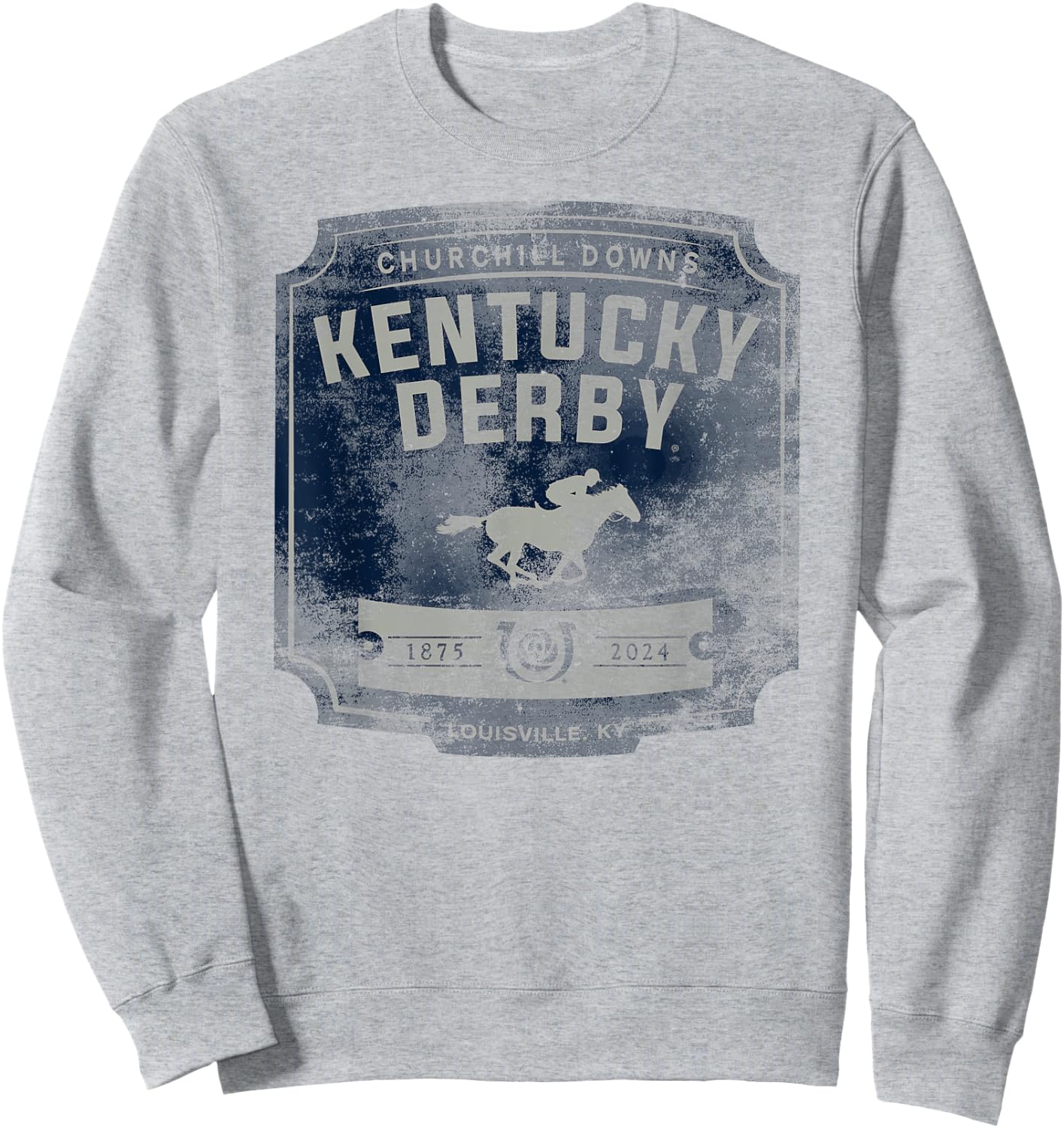 Officially Licensed Kentucky Derby 2024 Vintage Logo Sweatshirt - Sweatshirt | Ash