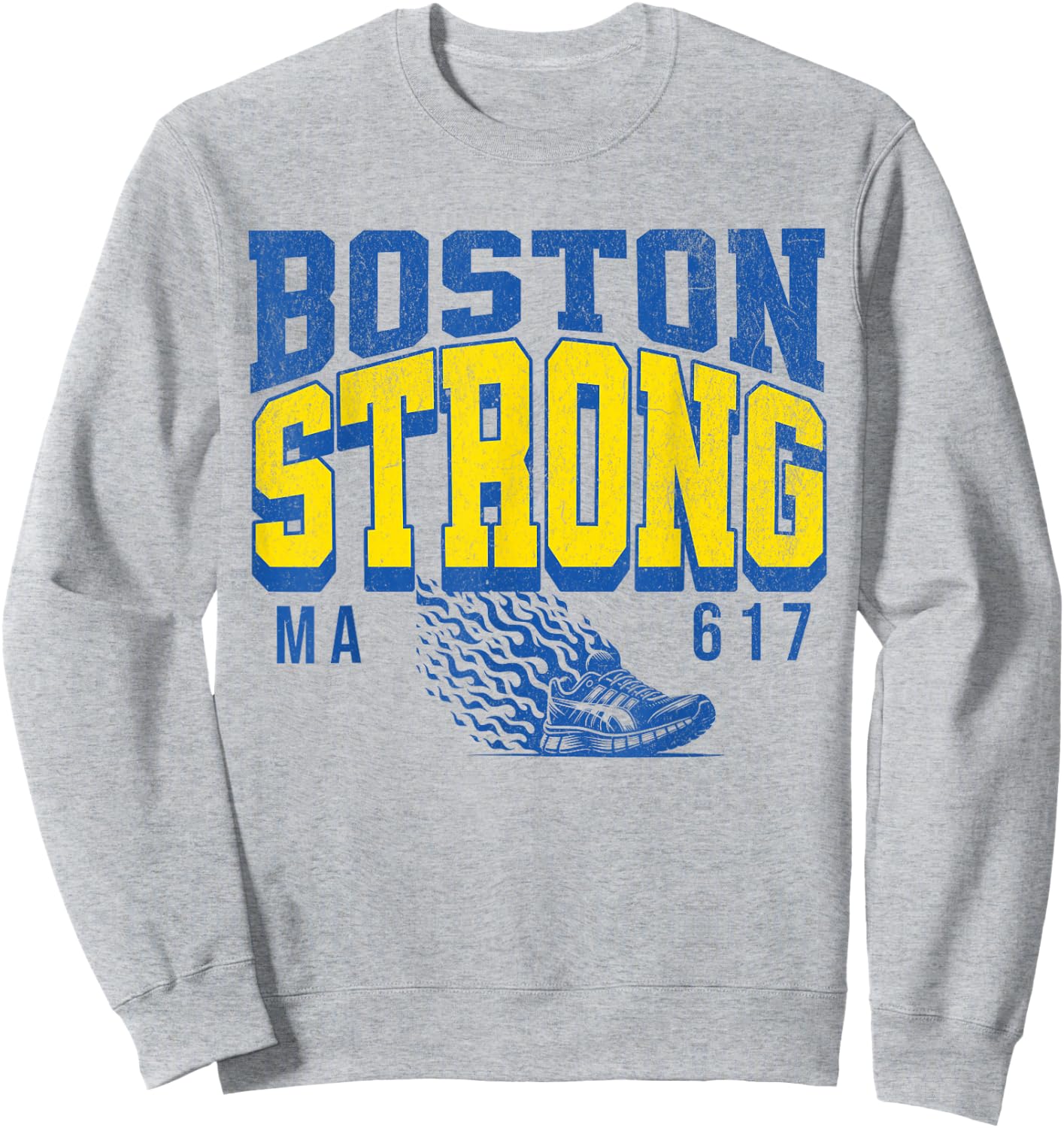 Boston Strong Massachusetts runners club Marathon running Sweatshirt - Sweatshirt | Ash