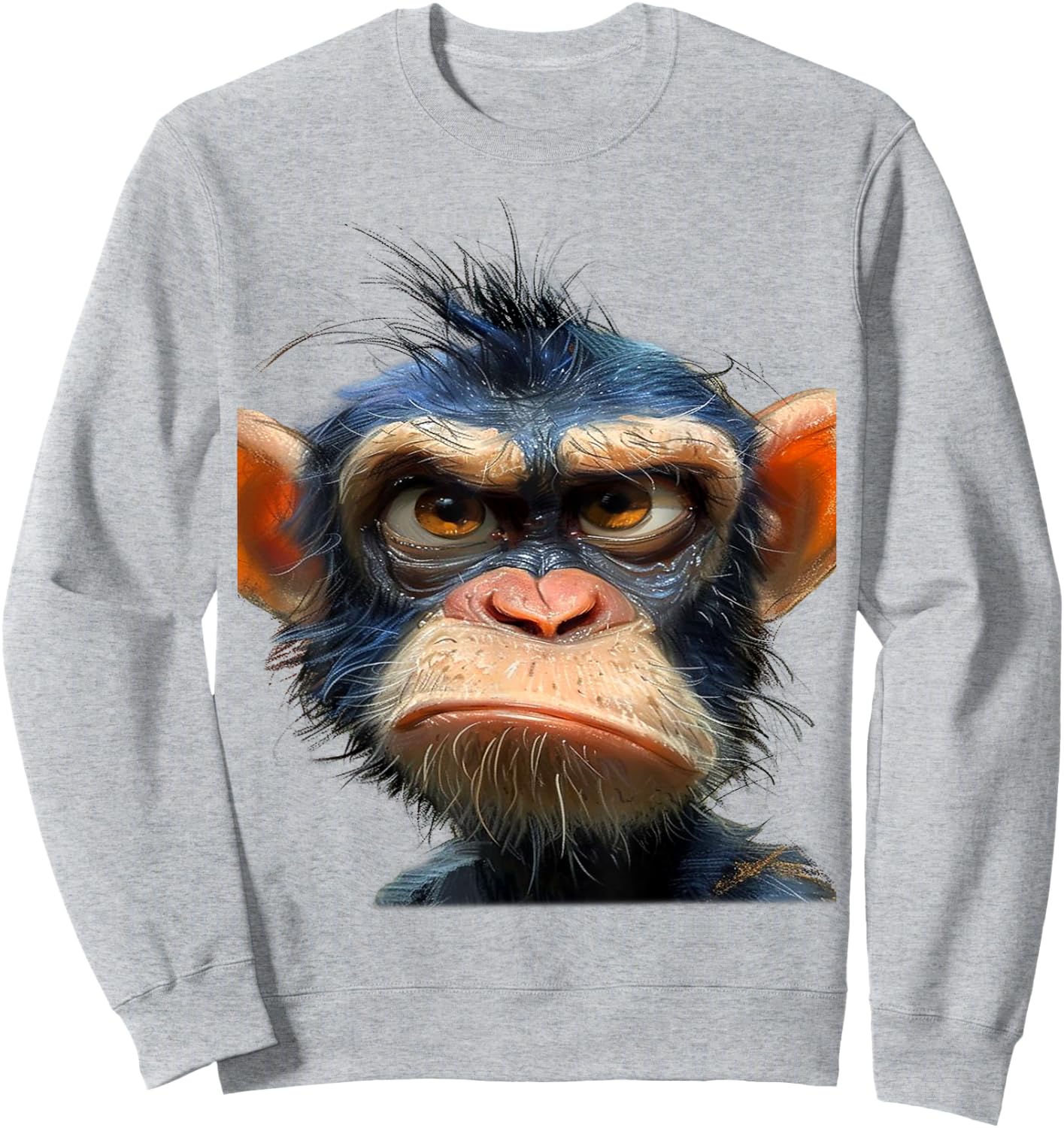 Funny Monkey Sweatshirt - Sweatshirt | Ash