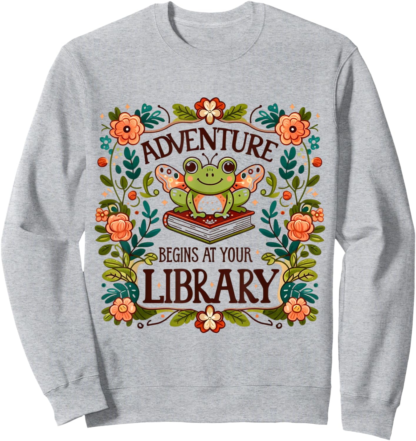 Adventure Begins At Your Library Summer Reading 2024 Sweatshirt - Sweatshirt | Ash
