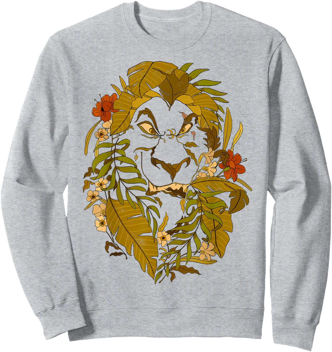Disney The Lion King Leaf Scar Portrait Sweatshirt - Sweatshirt | Ash