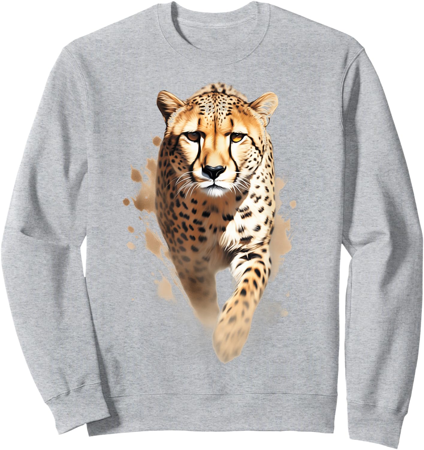 Graceful Cheetah Sprint Dynamic Cheetah Running Wild Cheetah Sweatshirt - Sweatshirt | Ash