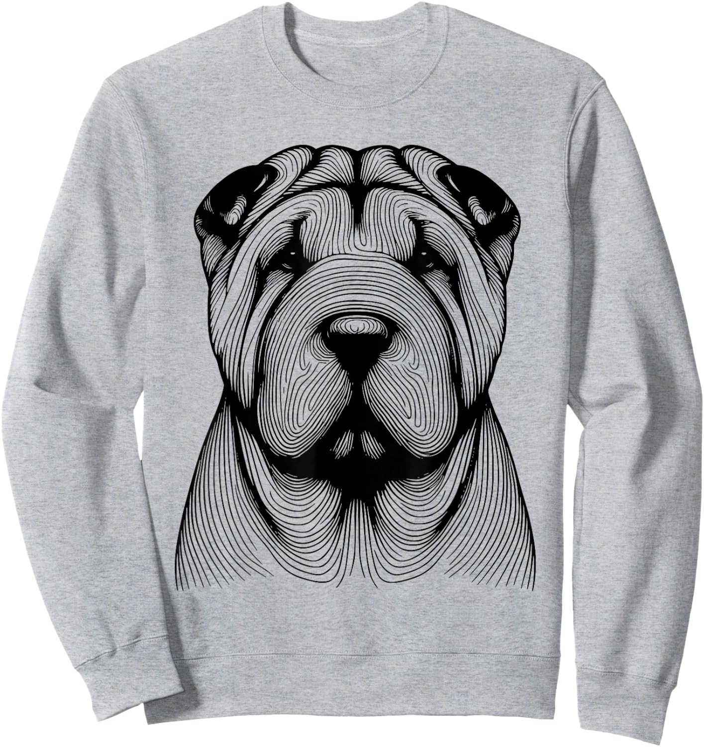 Dog Fingerprint - Shar Pei Dad Mom Women Sweatshirt - Sweatshirt | Ash
