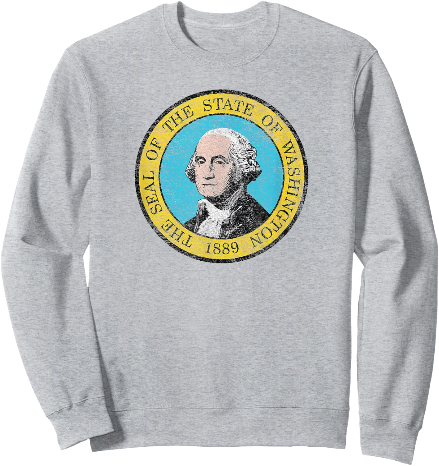 Washington State Flag The Evergreen State Sweatshirt - Sweatshirt | Ash