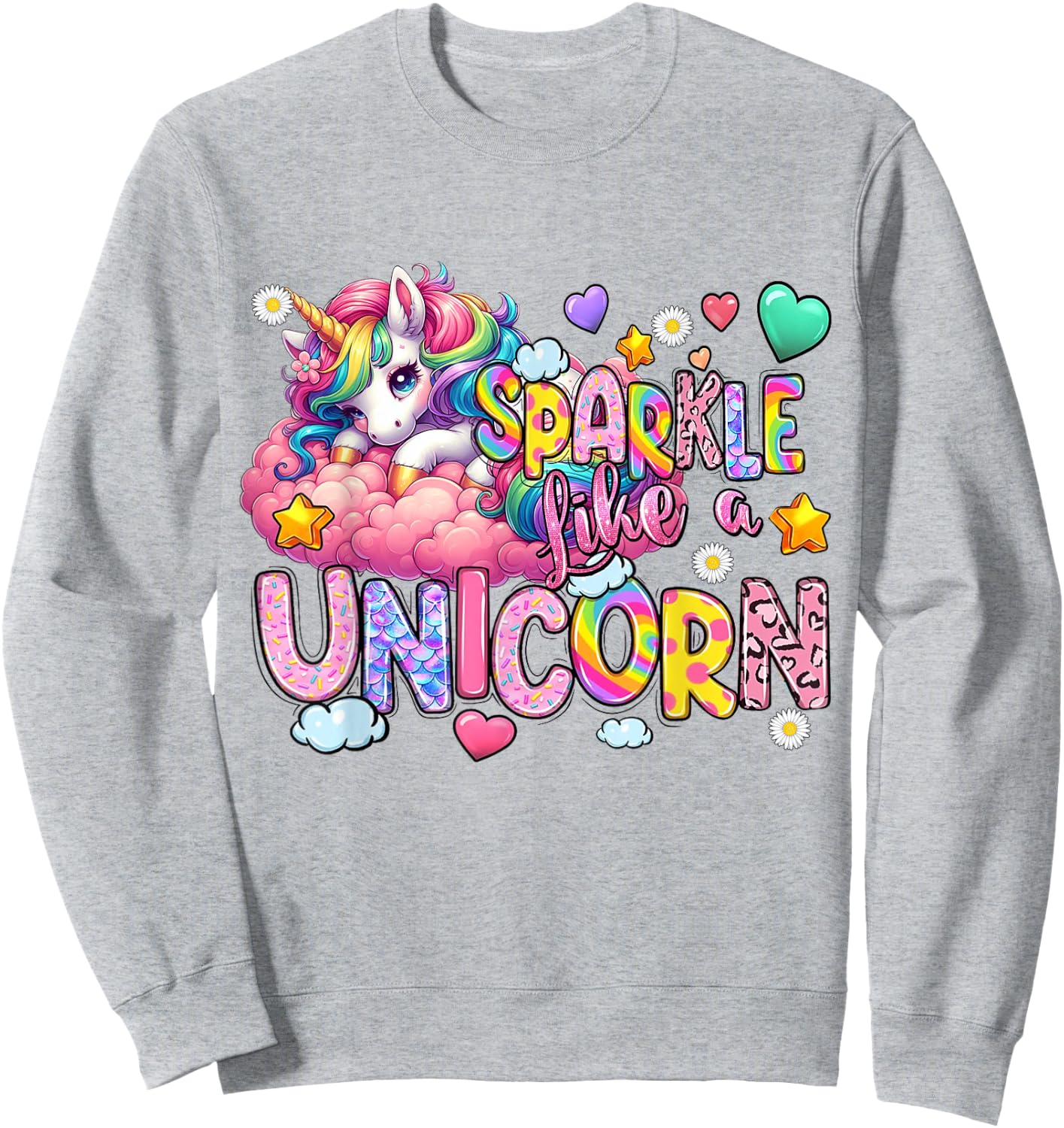 Sparkle Like A Unicorn Cute Sweatshirt - Sweatshirt | Ash