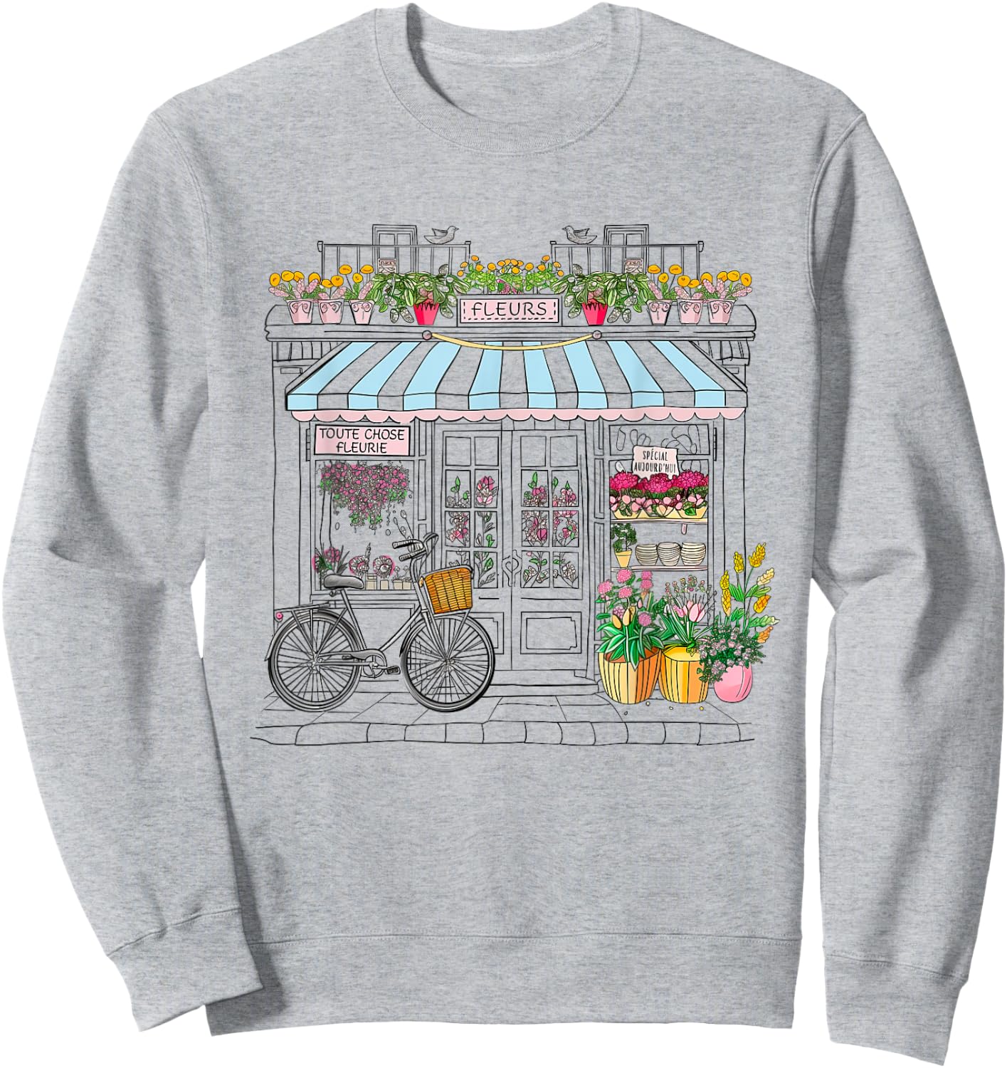 Cute French Flower Shop Paris France Women Girls Souvenir Sweatshirt - Sweatshirt | Ash