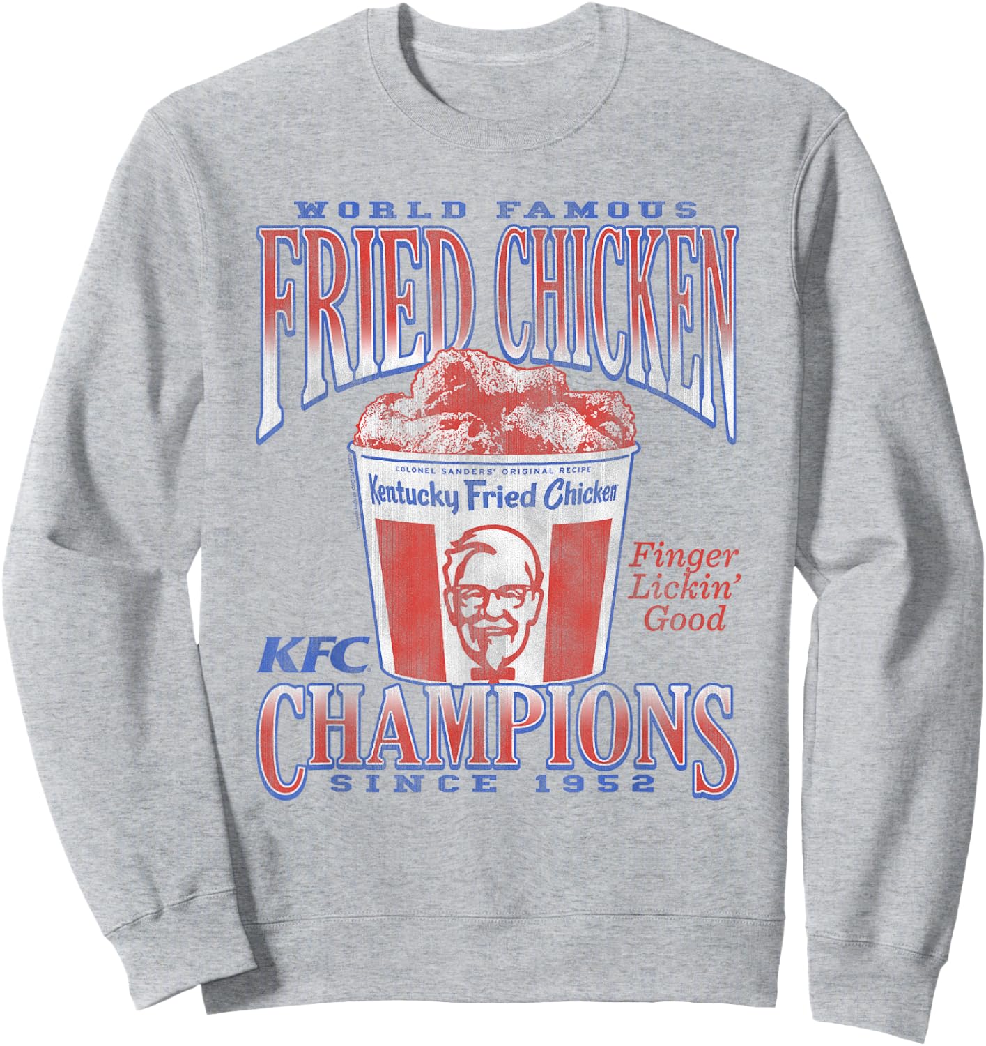 Officially Licensed KFC World Famous Chicken 1952 Champions Sweatshirt - Sweatshirt | Ash