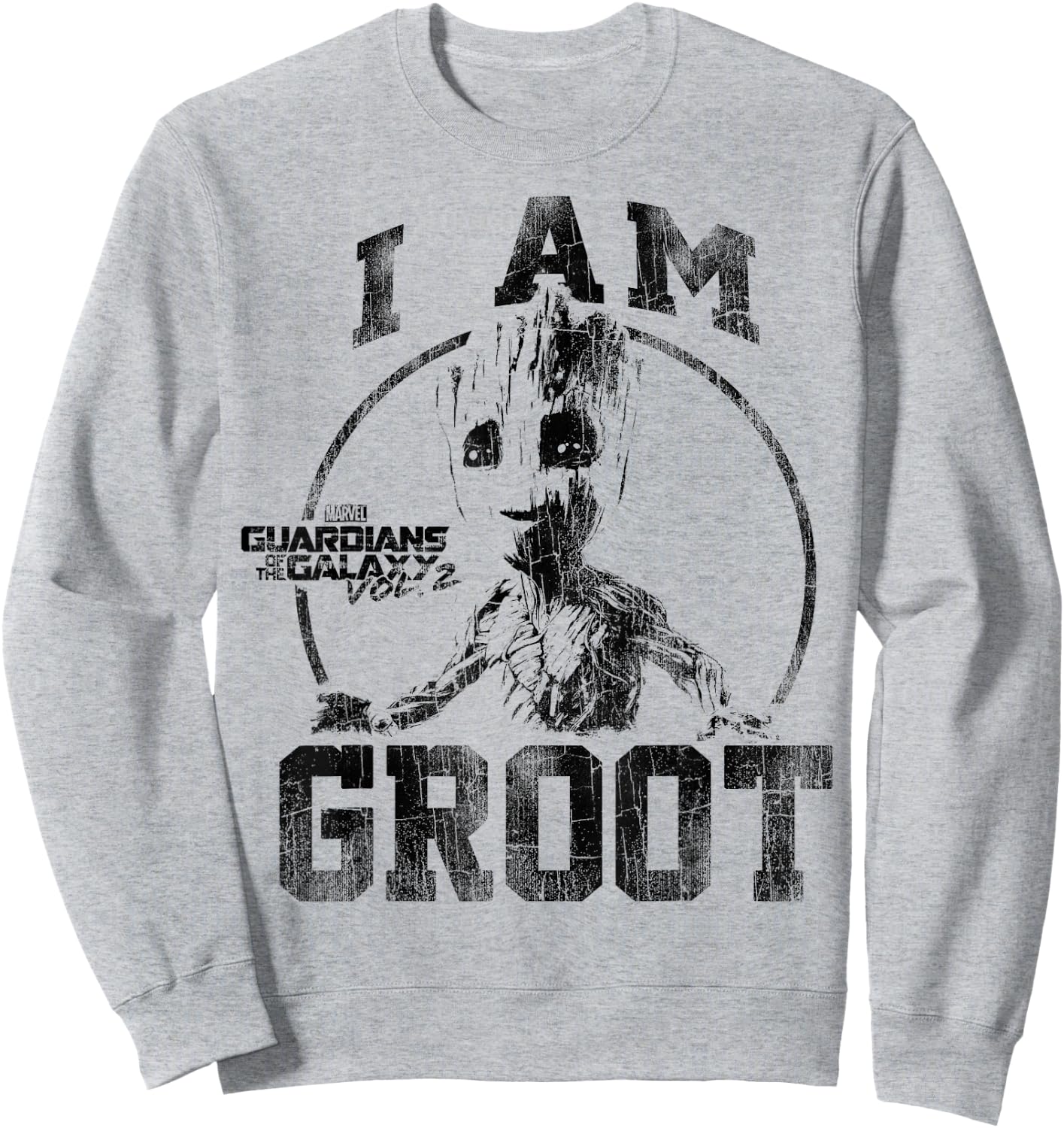 Marvel Guardians Vol.2 I Am Groot Collegiate Vintage Sweatshirt - Sweatshirt | Ash