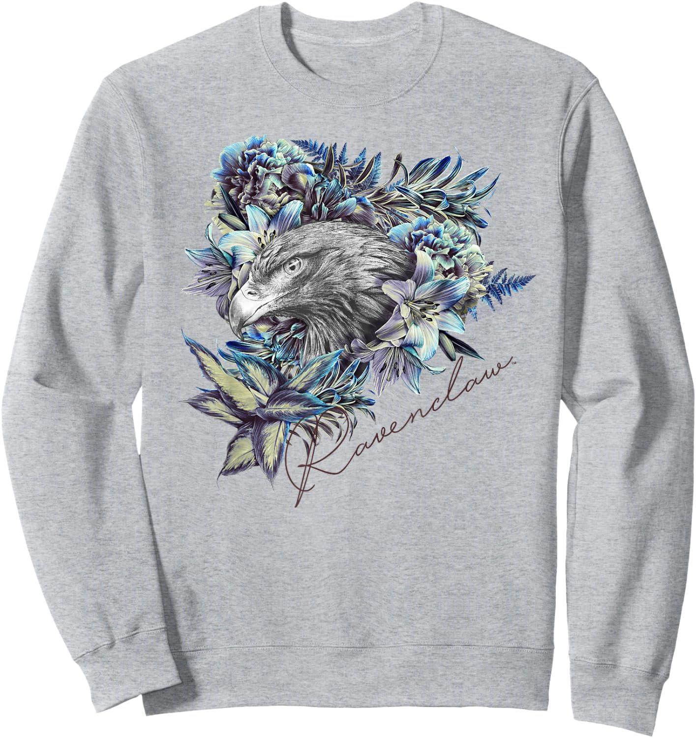 Harry Potter Ravenclaw Floral Eagle Mascot Sweatshirt - Sweatshirt | Ash