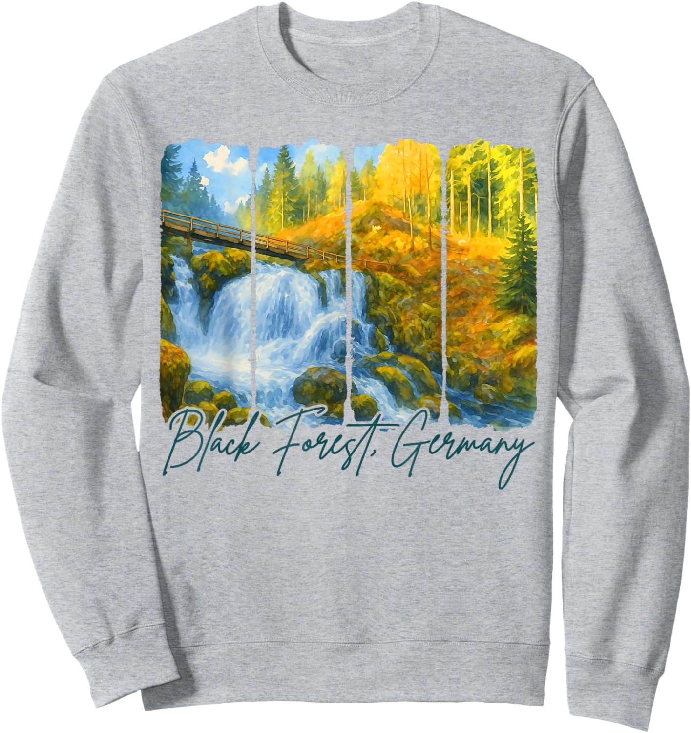 Black Forest Germany Travel Brushstroke Black Forest Trip Sweatshirt - Sweatshirt | Ash
