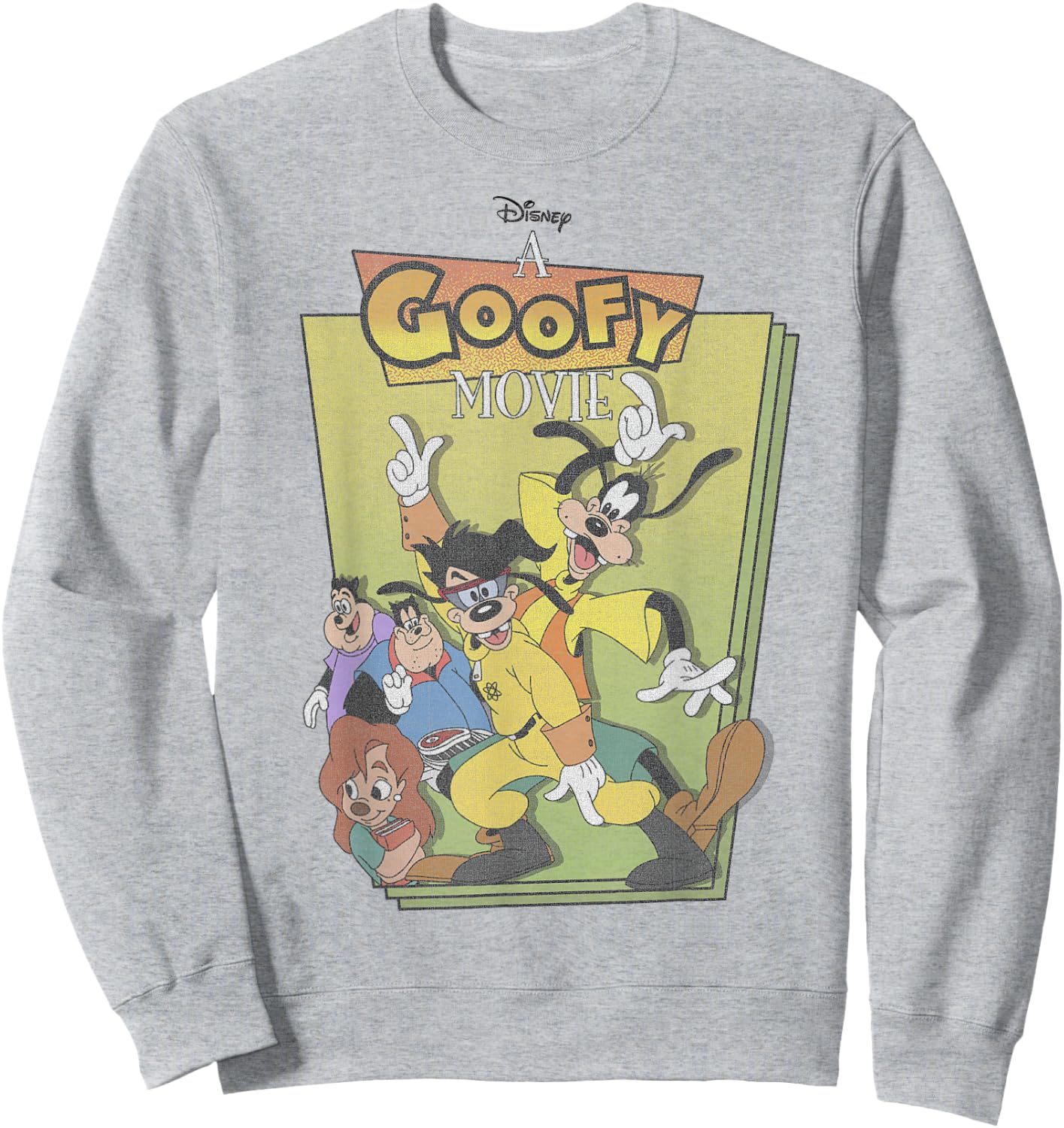 Disney A Goofy Movie Max Powerline Dance Logo Small Sweatshirt - Sweatshirt | Ash