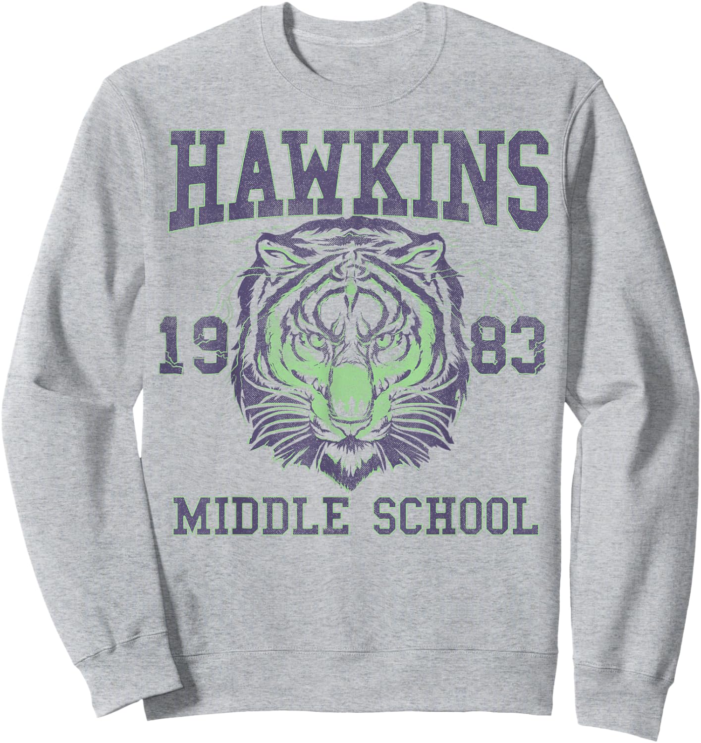 Netflix Stranger Things Hawkins Middle School 1983 Tiger Sweatshirt - Sweatshirt | Ash