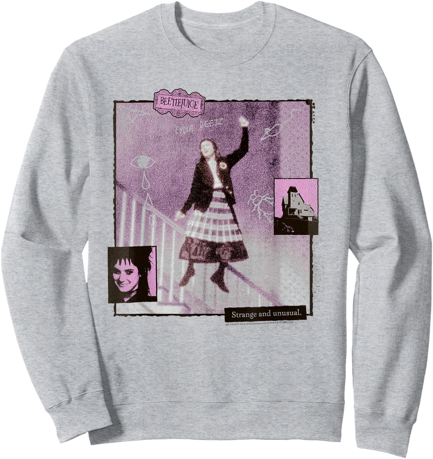 Beetlejuice Lydia Deetz Dance Vintage Collage Movie Sweatshirt - Sweatshirt | Ash