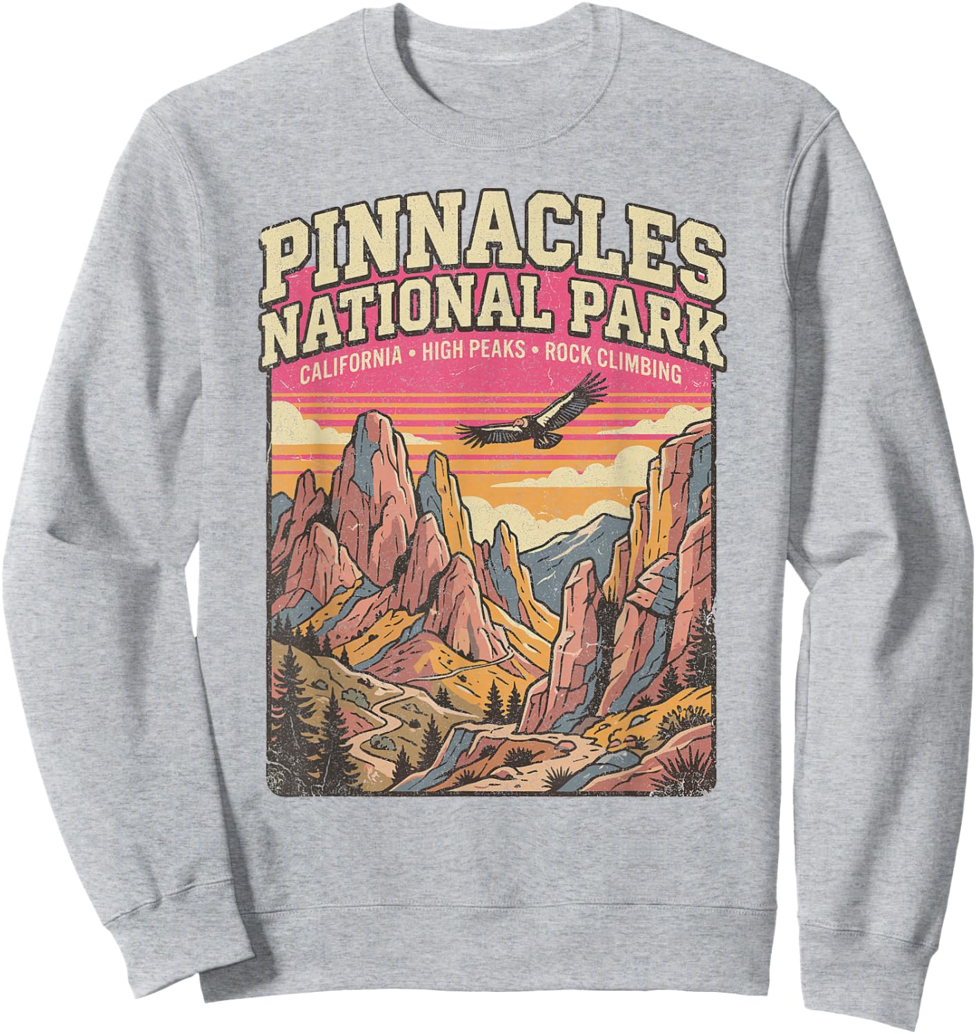 Pinnacles National Park California US Vintage Sweatshirt - Sweatshirt | Ash