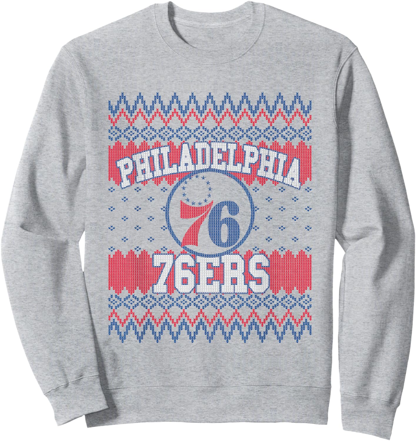NBA Philadelphia 76ers Ugly Christmas Sweater Style Sweatshirt - Sweatshirt | Ash