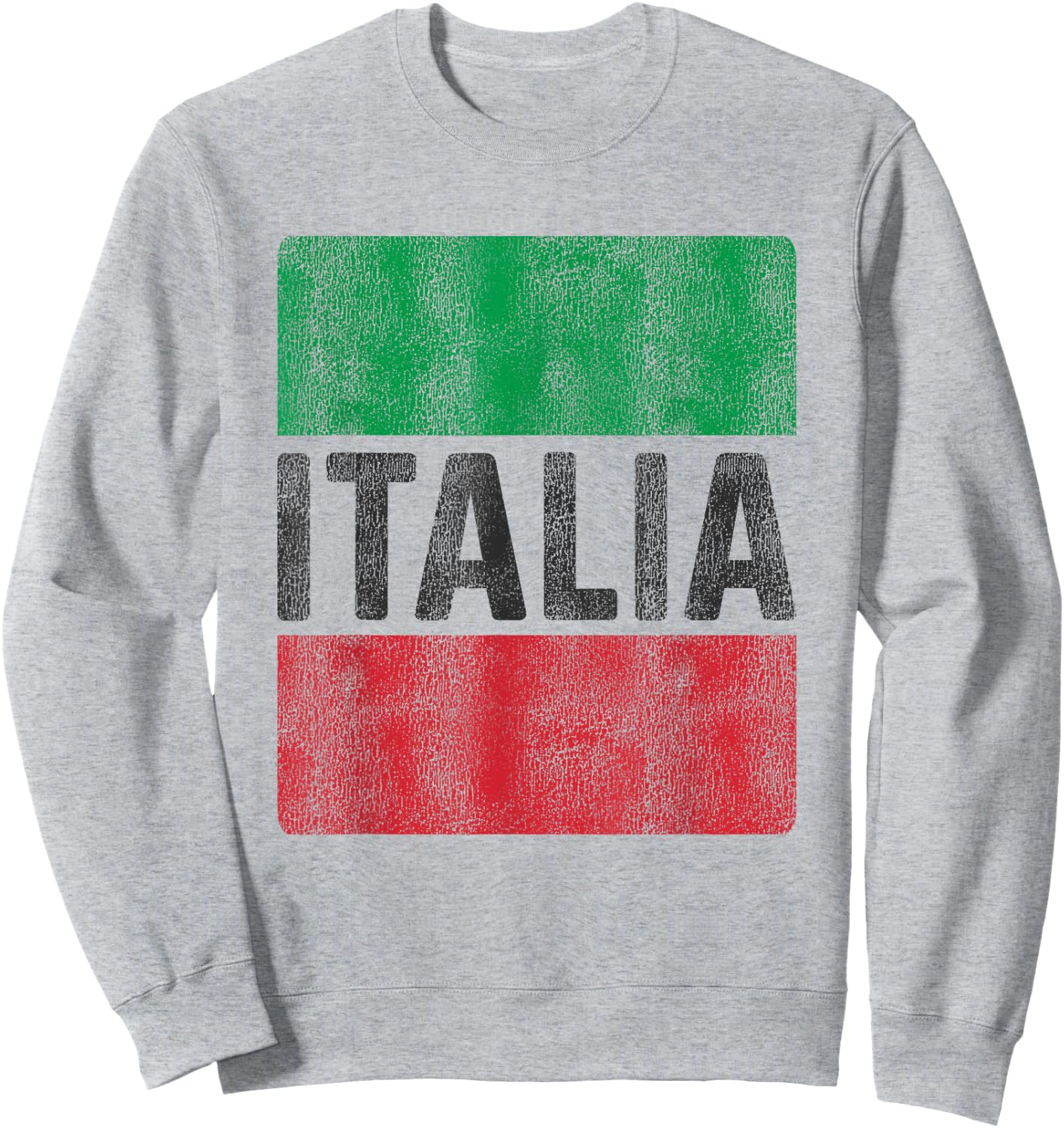 Vintage Italia Flag of Italy Souvenir Italian Sweatshirt - Sweatshirt | Ash