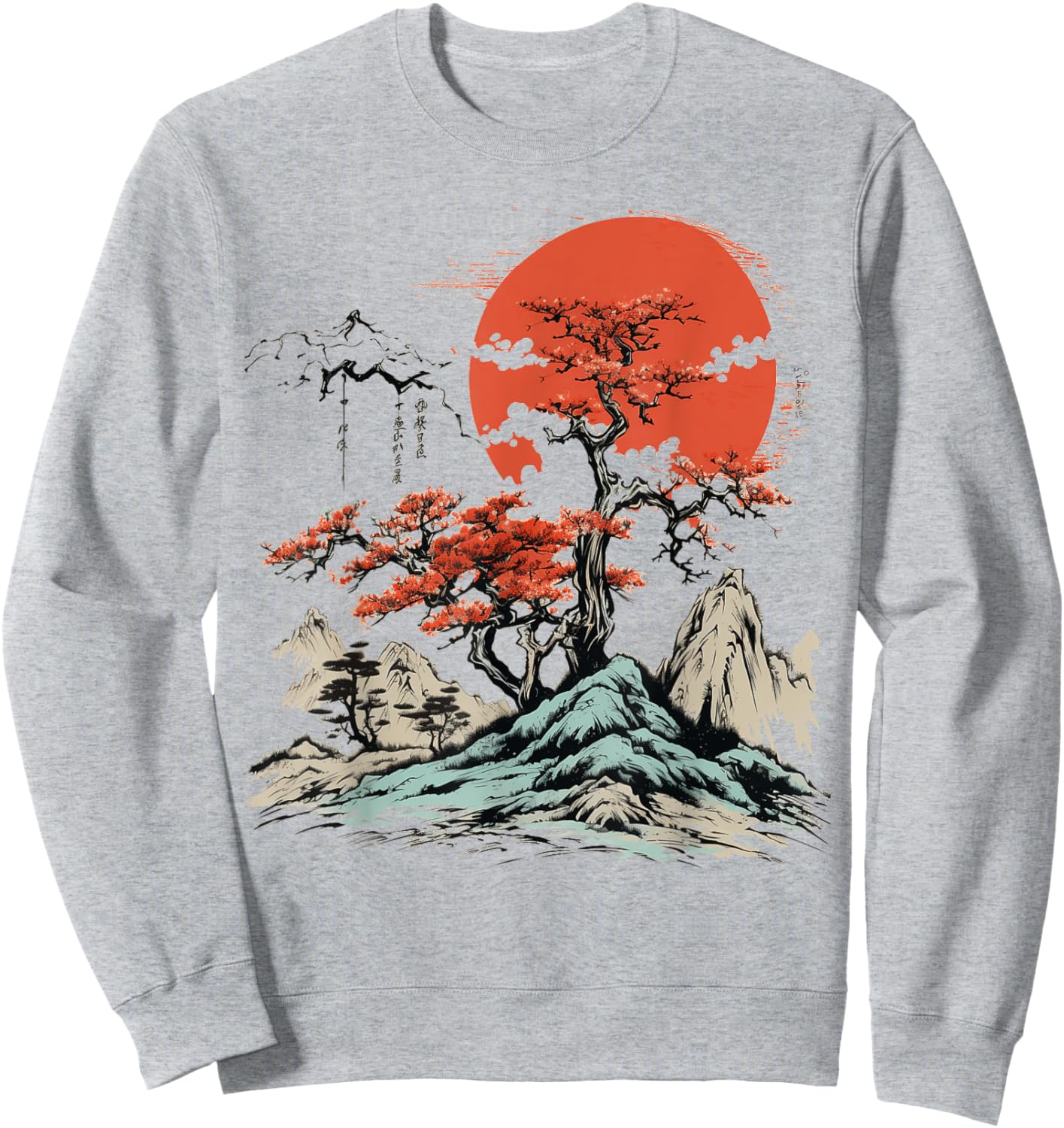 Asian Landscape Scenery Graphic Men Women Boys Girls Sweatshirt - Sweatshirt | Ash