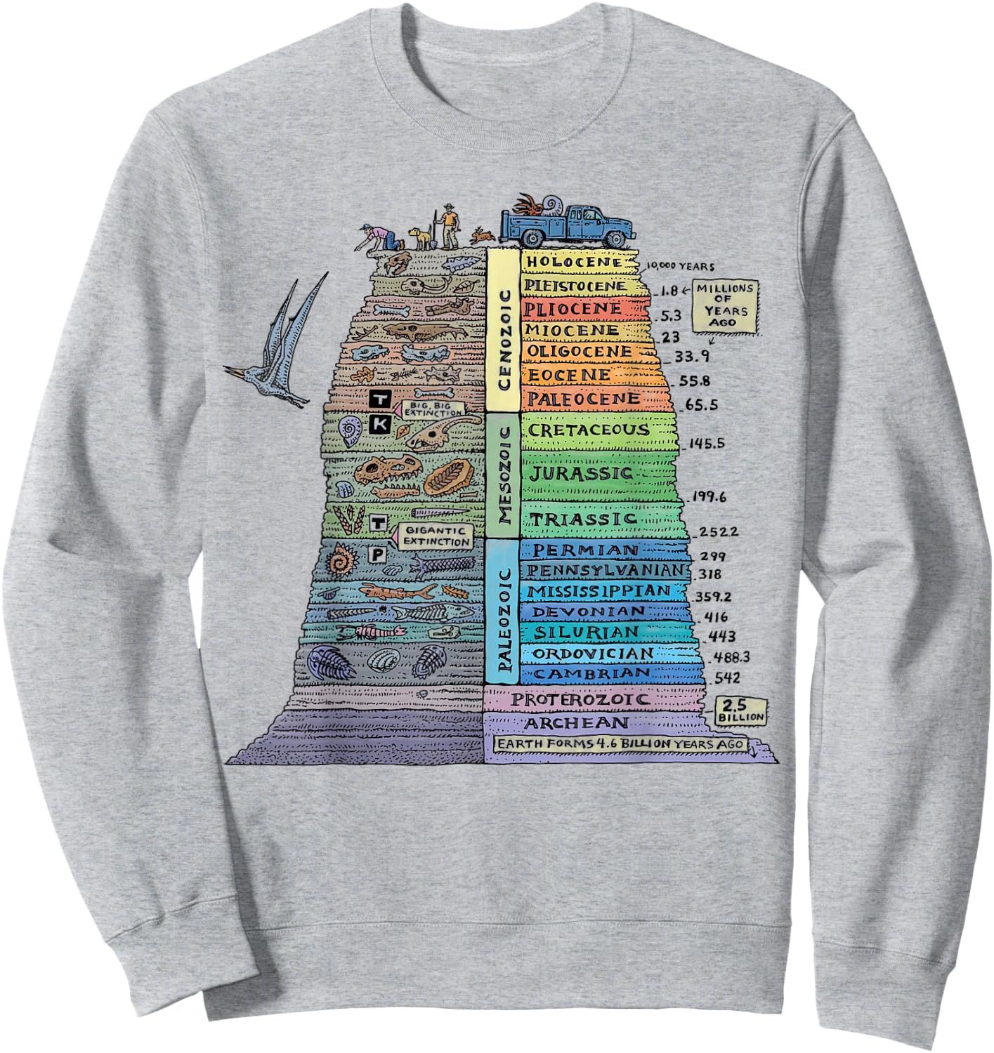 Geology Earthform Geologist Rock Collector Mineral Geode Sweatshirt - Sweatshirt | Ash