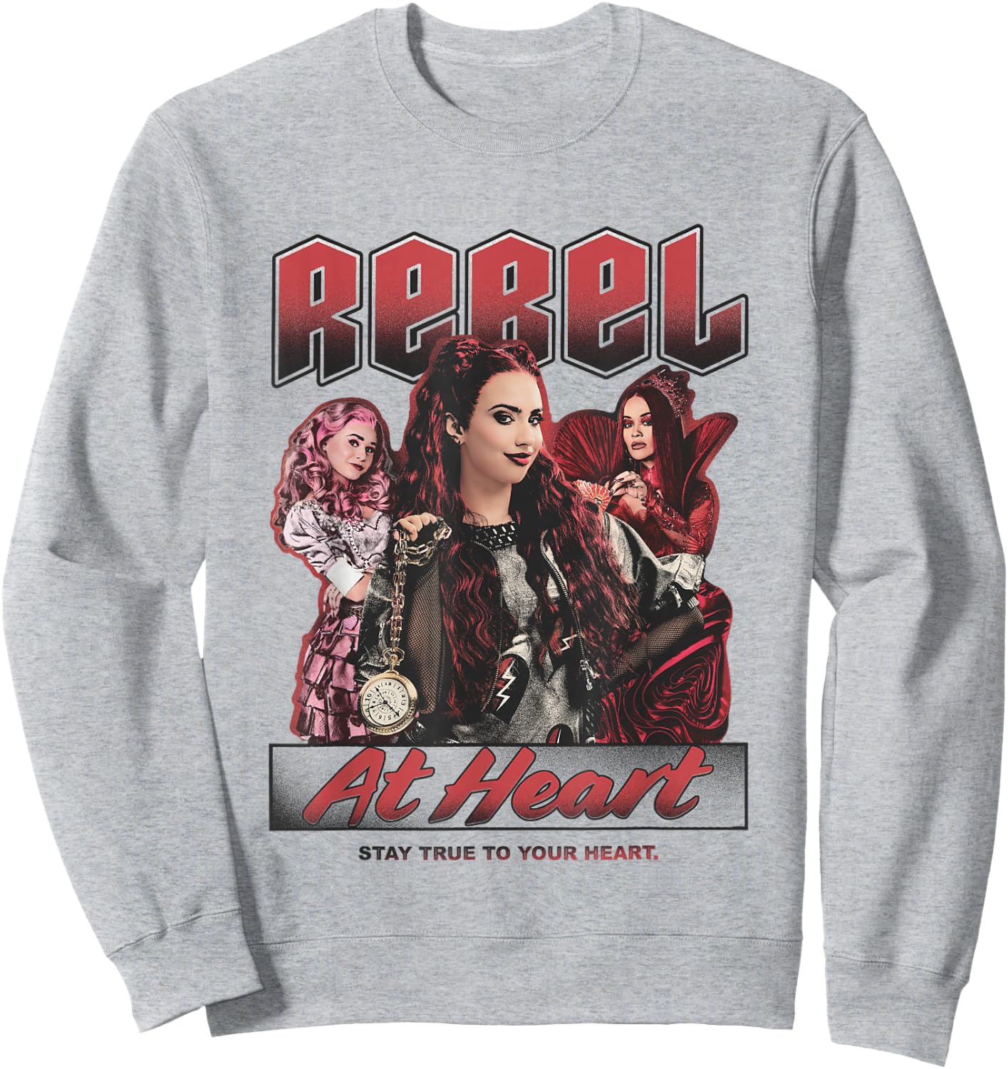 Disney Descendants: The Rise of Red Rebel at Heart Big Logo Sweatshirt - Sweatshirt | Ash