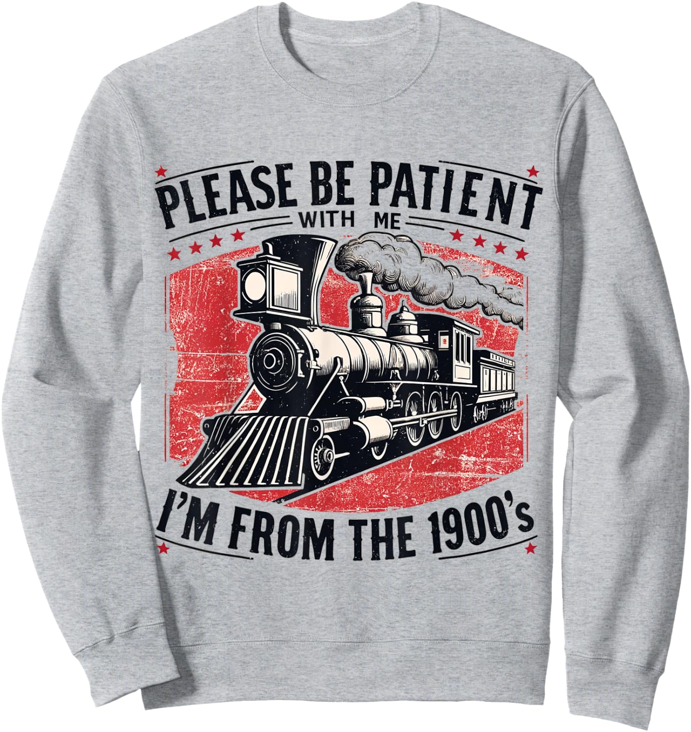 Please Be Patient With Me I'm From The 1900's,Funny sentence Sweatshirt - Sweatshirt | Ash