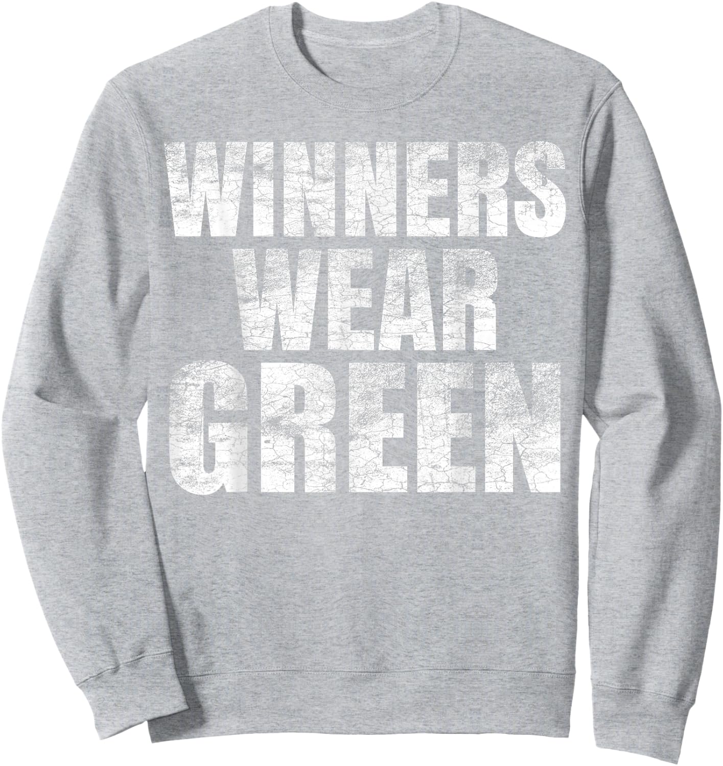 Winners Wear Green Color War Camp Team Game Competition Sweatshirt - Sweatshirt | Ash