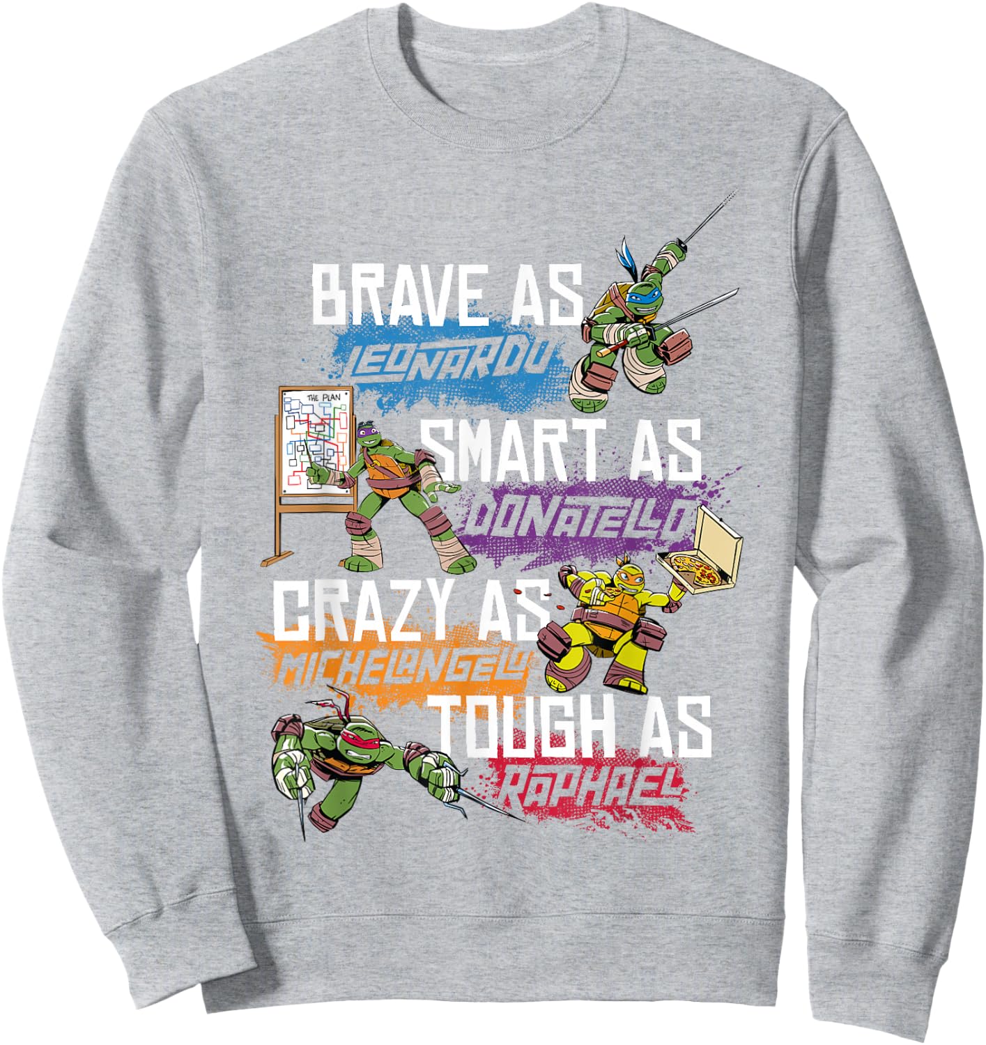 Teenage Mutant Ninja Turtles Personality Descriptions Sweatshirt - Sweatshirt | Ash