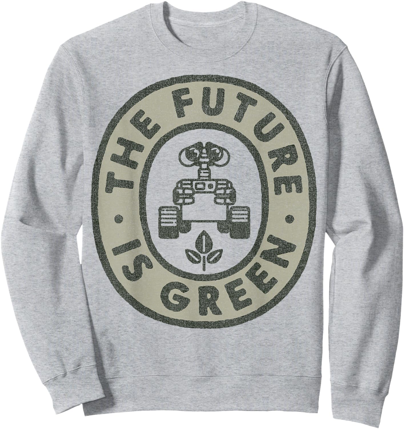 Disney Pixar Earth Day Wall-E The Future is Green Small Sweatshirt - Sweatshirt | Ash