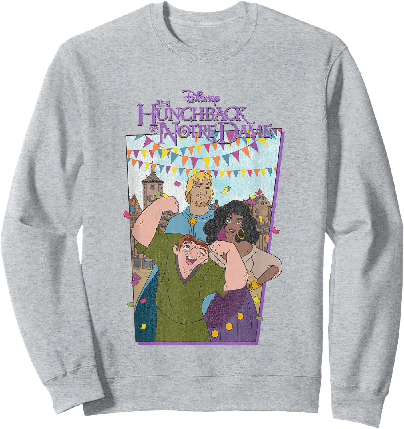 Disney The Hunchback of Notre Dame Iconic Group Shot Poster Sweatshirt - Sweatshirt | Ash