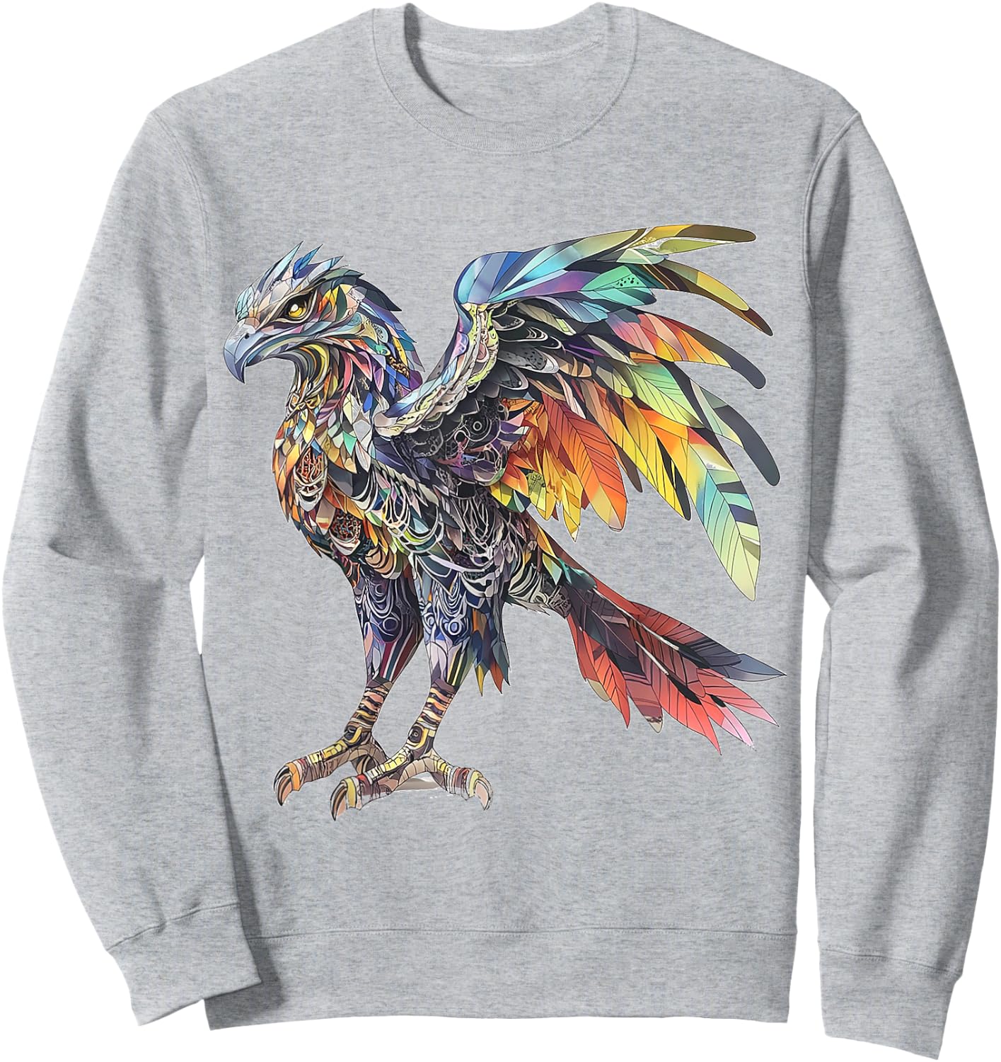 Griffin Mythical Graphic Fantasy Artwork Griffin Sweatshirt - Sweatshirt | Ash