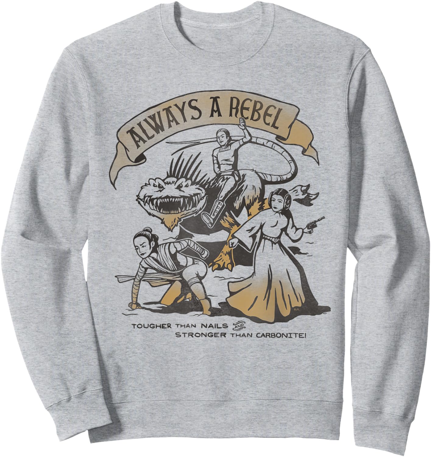 Star Wars Women of the Galaxy Leia Padmé Rey Always a Rebel Sweatshirt - Sweatshirt | Ash