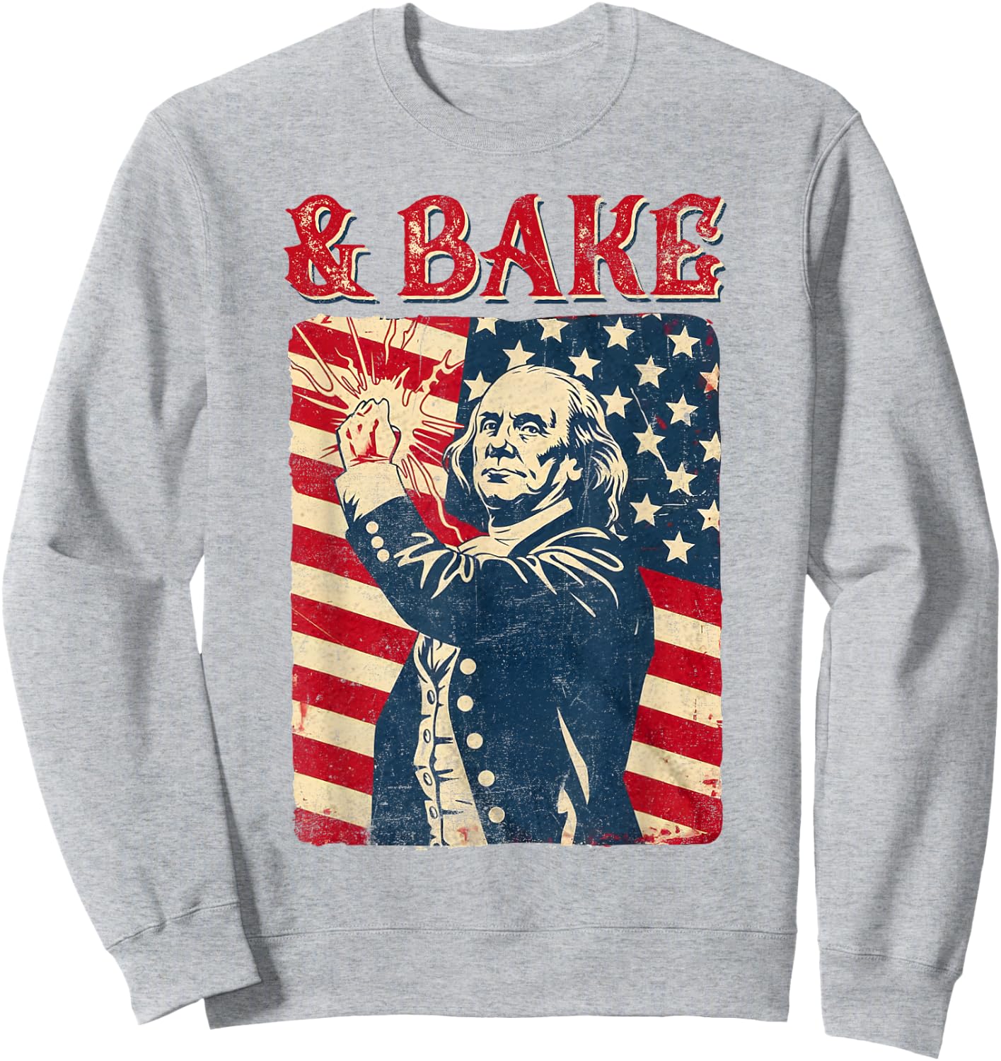 Funny Shake And Bake 4th of July Couple Matching Sweatshirt - Sweatshirt | Ash