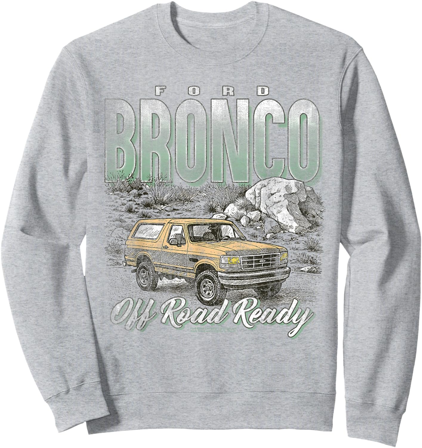 Ford Bronco Off Road Desert Sweatshirt - Sweatshirt | Ash
