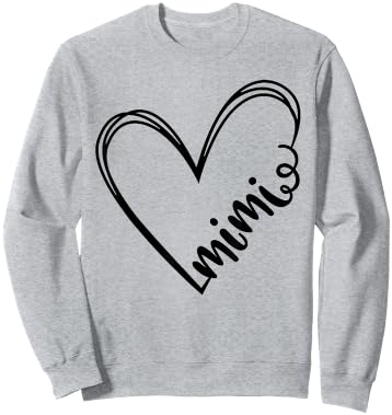 Mimi Heart Grandma Women For Christmas Mother's Day Sweatshirt - Sweatshirt | Ash