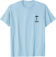 Faith Small Cross Christian Minimalist Religious for Family T-Shirt - T-Shirt | Light Blue