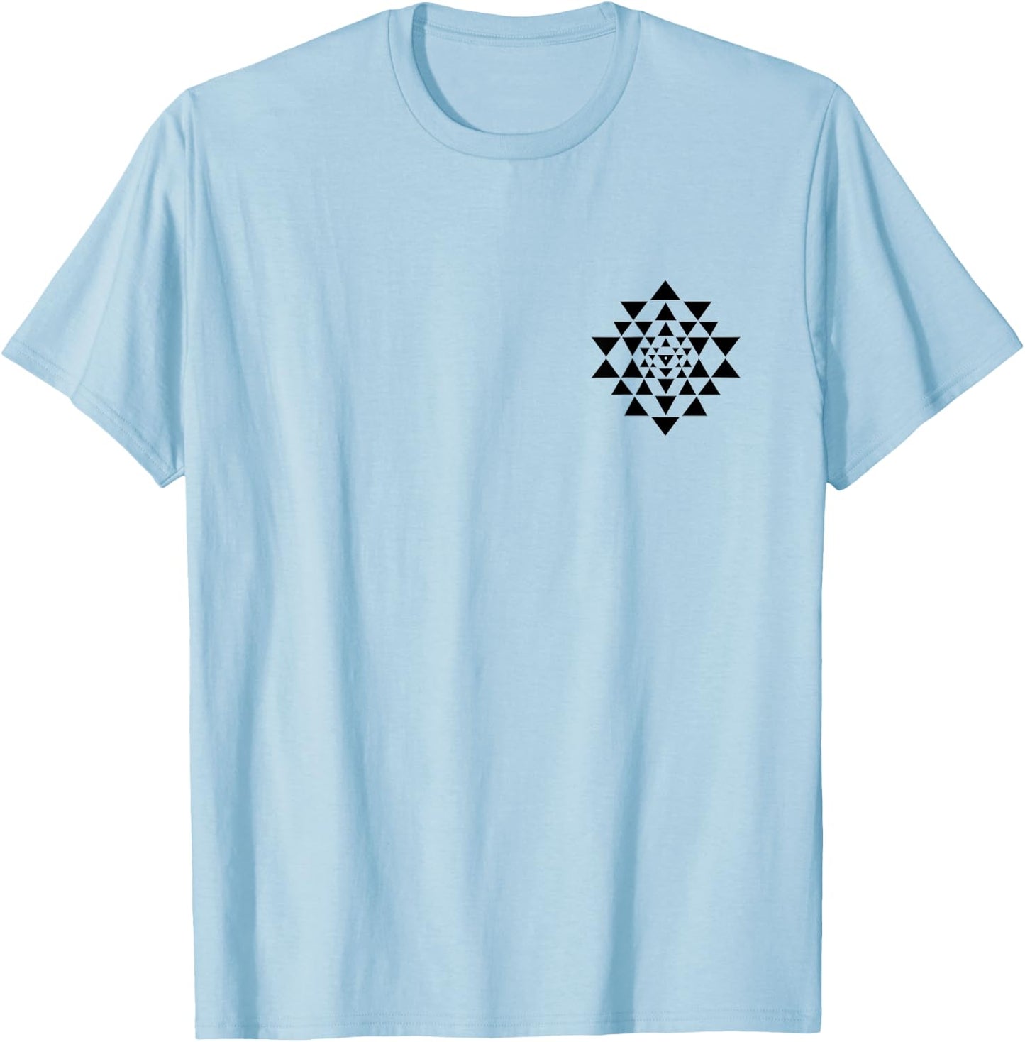 Shri Yantra Buddhism Meditation Sacred Geometry Zen Chakra T-Shirt - T-Shirt | Light Blue