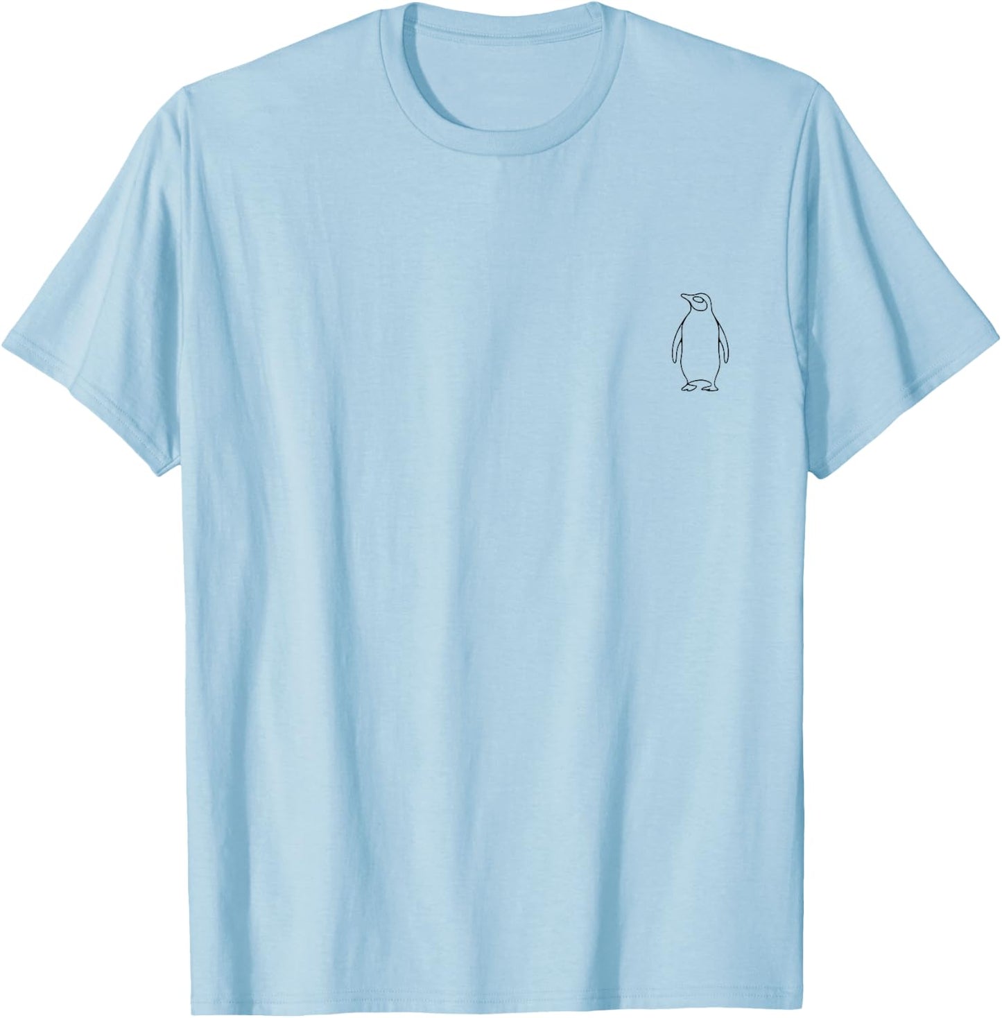 Penguin Minimalistic T-Shirt - T-Shirt | Light Blue