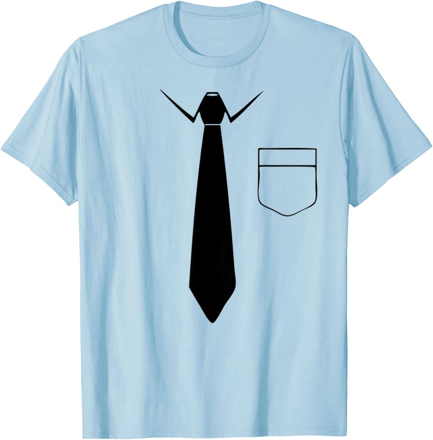 Novelty Collar and Tie , Dress code? No problem. Funny T-Shirt - T-Shirt | Light Blue