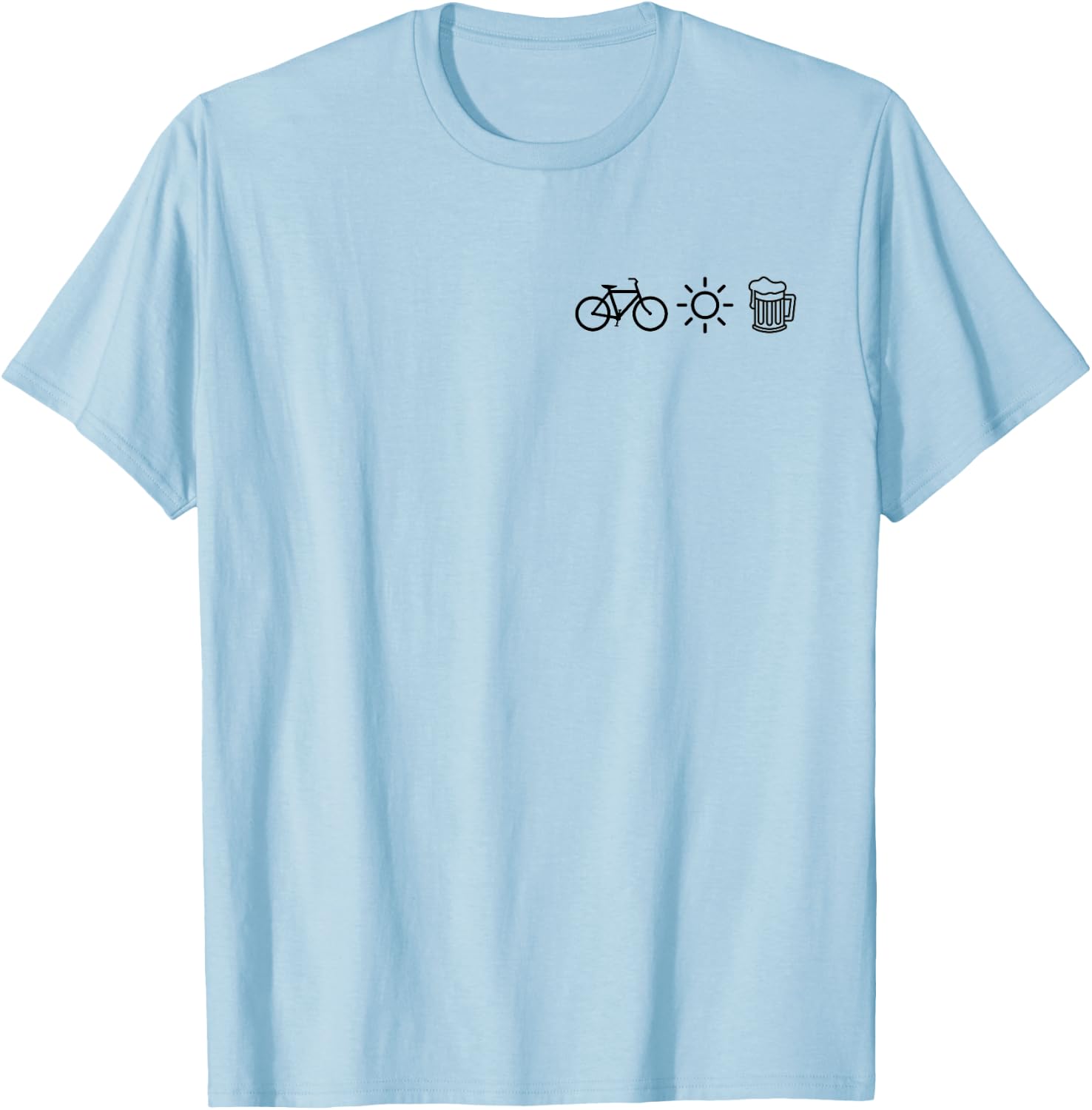 Bicycle Sun Beer Shirt I Cyclist Biker Cycling T-Shirt - T-Shirt | Light Blue
