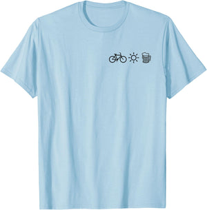 Bicycle Sun Beer Shirt I Cyclist Biker Cycling T-Shirt - T-Shirt | Light Blue