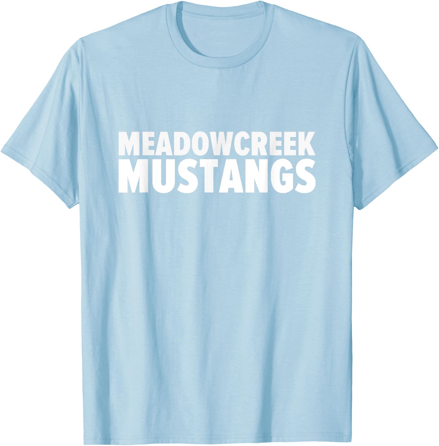 Meadowcreek Mustangs Bold T-Shirt - T-Shirt | Light Blue