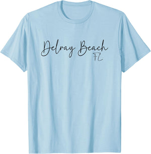 Delray Beach Florida CA Retro Women T-Shirt - T-Shirt | Light Blue