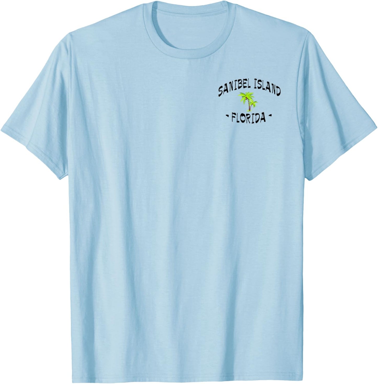 2 Sided Sanibel Island Fl Tropical Destination Beachwear T-Shirt - T-Shirt | Light Blue